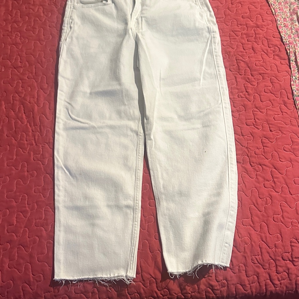 Hollister White Ankle & Cropped Jeans